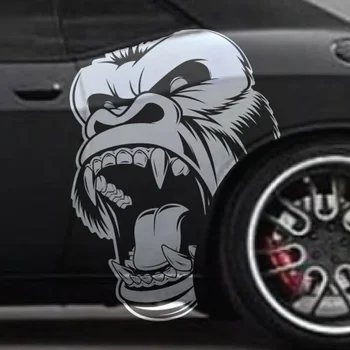 Angry Gorilla Kong Automobilių stiliaus lipdukai Decal King Kong gyvūnai Urzgianti Gorilla Side of Car Graphic Vinyl Decals Priedai
