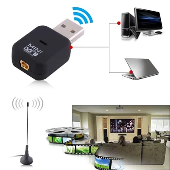Nustatykite mini skaitmeninį DVB-T USB 2.0 SDR + DAB + FM HDTV imtuvo lazdelę Rakto lazdelė su antenos nuotolinio valdymo pultu Mobilusis HDTV Skirtas kompiuteriui