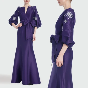 Jiayigong Elegant High Quality V-neck A-line Homecoming Dresses Rhinestone Stain Evening 