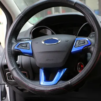 Carmilla automobilių stilius ABS vairo apsaugos dangtelio vairo lipdukai Ford C-Max CMAX C Max 2015 2016 dalys