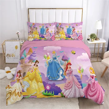 Disney Belle Princess Cinderella Comforter antklodės komplektai Vienvietis dvivietis karalienės karaliaus dydžio patalynės komplektas vaikų mergaičių miegamasis