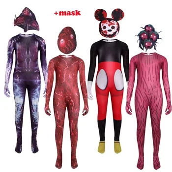 2024 Helovino kostiumai Vaikai Keisti dalykai Cosplay berniukai Mergaitės Mažas auksas Smėlinukas Animacinis kostiumas Disfraces Karnavalo vakarėlio drabužiai