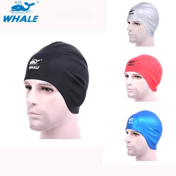 Banginių minkšta silikoninė plaukimo kepurė vyrams ir moterims 3D ausų apsauga Patogi suaugusiųjų baseino plaukimo kepurė didmeninė prekyba