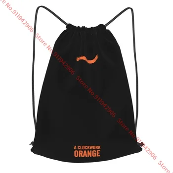 Alex A Clockwork Oranžinė užtraukiama kuprinė spausdinti Nešiojamas laikymo krepšys Didelės talpos sportinis krepšys