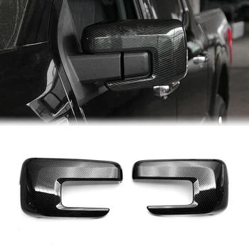Automobilio anglies pluošto galinio vaizdo galinio vaizdo šoninio stiklo veidrodžio dangtelio apdailos rėmo šoninio veidrodžio dangteliai Ford F150 2021 2022