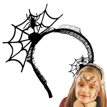 Helovino galvos juosta Dekoratyvinis šventinis voras plaukų lankelis su užspringimo karoliais Foto rekvizitai Puošni suknelė Cosplay aksesuarai