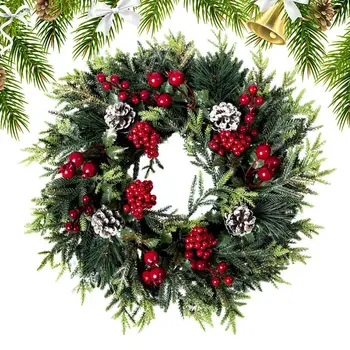 Dekoratyvinis kalėdinių durų vainikas Kalėdų dekoras nešiojamas patvarus namų dekoratyvinių reikmenų produktai Renginių vakarėlių reikmenys