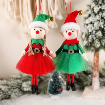 Parduodami nauji kūrybingi kalėdinės mielos fėjos lėlės maži kabantys eglutės dekoravimo priedai