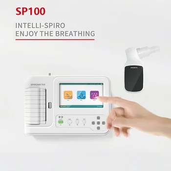 Sp100 nešiojamasis jutiklinis ekranas skaitmeninis Spiromètre kvėpavimo diagnostika Spiromètre plaučių funkcijos tyrimo prietaisas