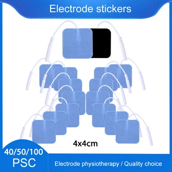 4*4cm elektrodų pagalvėlės Neaustinio audinio lipnios pakaitinės pagalvėlės dešimtims skaitmeninės terapijos mašinos lieknėjimo atsipalaidavimas