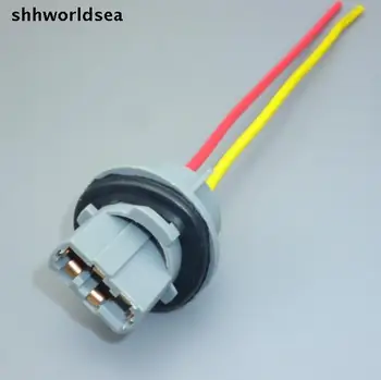 shhworldsea automobilis 7440 / W3X16D / W21W / T20 LED lempos Žibintai Signalinės lemputės Lizdo diržų kištukai Jungtis Automobilių priedai