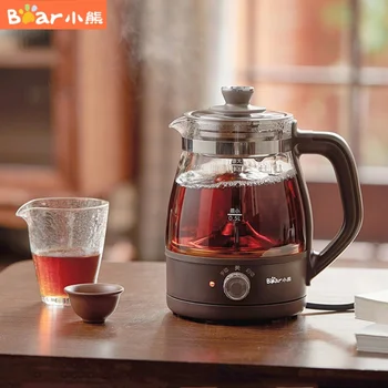 Meškos arbatos virimo aparatas Buitinis purškimo tipas Garuose verdantis arbatinukas Sutirštintas didelis borosilikatinis stiklinis puodas Korpusas Visiškai automatinė arbatos viryklė