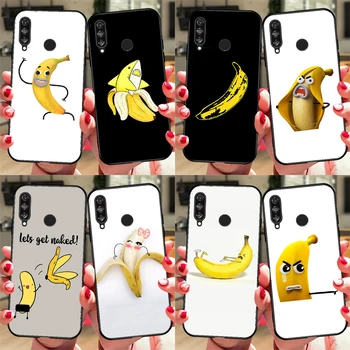 Cartoon Cute Fruit Yellow Banana for Huawei Honor Magic 5 Lite X8 X9 X9a X9a 50 70 P20 P30 P40 P50 P60 Pro P Smart 2019 dėklas
