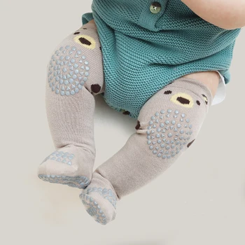 Kūdikių kojinės Knee High Boy Girl Baby Toddler Medvilninės ilgos kojinės Anti Slip Mielas animacinis filmas Gyvūnas neslysta 0-36M