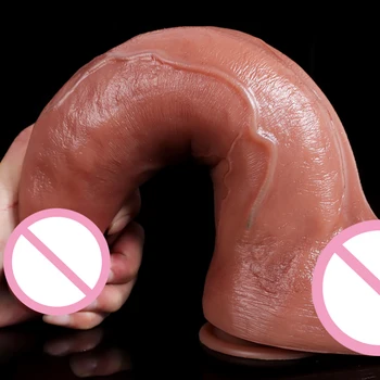 Dumpy Sutirštintas tikroviškas dildo didelis sėklidė stiprus siurbtukas Super stimuliuoja seksualinius žaislus 2023Populiarus naujo modelio masturbacija