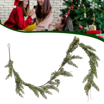 Kalėdų modeliavimas Kedro rotango daugkartinio naudojimo augalai palieka dekoratyvinę juostelę namams