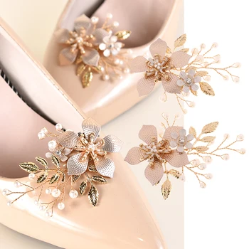 1Pair kalnų krištolo batų spaustukai sagtys Krištolo gėlių batų pakabukai Papuošalai Vestuvių vakarėlio batų dekoravimas Moterims Merginoms