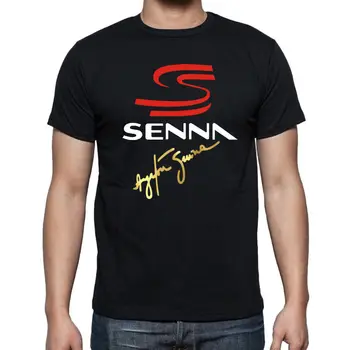 Ayrton Senna marškinėliai Medvilniniai aukštos kokybės vyriški marškinėliai Vyriški tops 2018 vasaros mada Naujas vidutinio amžiaus plius dydis