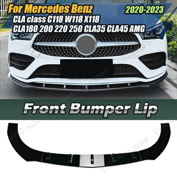 Priekinio buferio skirstytuvo lūpų difuzoriaus spoilerio apsauga Mercedes Benz CLA C118 W118 X118 CLA180 200 220 250 CLA35 45 AMG 2020-2023