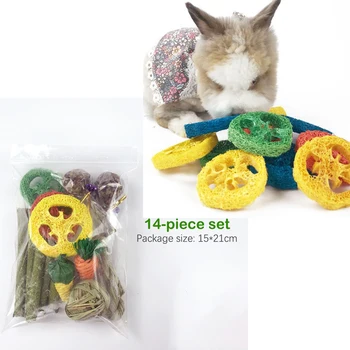 Mažų gyvūnų kramtomųjų žaislų paketas Triušio zuikis Žiurkėnas Gvinėjos šinšilos Dantų valymas Molinis šlifavimo žaislai Naminių gyvūnėlių priedai