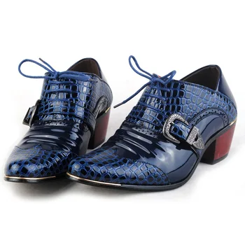 Vyriški suknelės batai Mada Patentuota oda Vyriški oficialūs batai 2021 Prabangus prekės ženklas Verslo biuras Weding Avalynė Vyriški aukštakulniai bateliai