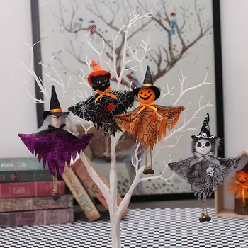 Helovino lėlių baro dekoras Moliūgų vaiduoklis Ragana Juodas katės pakabukas Baisus Helovino dekoras Decoraciones Para Fiestas Vakarėlio namų dekoras