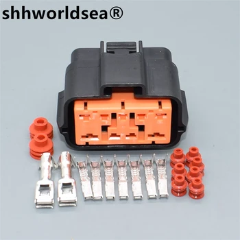 shhworldsea 9 kontaktų kompozicinė jungtis 2.2 4.8 serijos automatinis laidų pynė vandeniui atsparus lizdas 6195-0238 Automobilių dalys sandarus adapteris