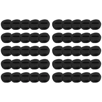 50Pcs Universal Black Carbon Brush Holder Caps Slotted Connector Replacement Dropship