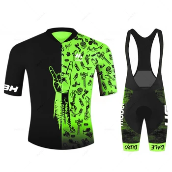 New Summer Pro Team Cycling Jersey Set Men Racing Bicycle Clothing Suit Breathable Mountain Bike Clothes Maillot Ciclismo Hombre