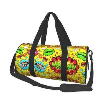 Gym krepšys taip Graffiti sportinis krepšys su batais Pop Art Boho Vyras Moteris Oksfordas Spausdinta rankinė Grafinis treniruočių krepšys