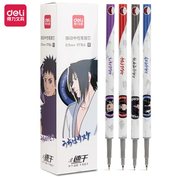 20Pcs/Box Deli SE103 Naruto Quick Dry Neutral Pen 0.5mm Core Press ST Head Black Ink Supplies School Office Stationery