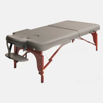Medinė nešiojama masažinė lova Veidas Vonios kambarys Komfortas Specialus masažo stalas Minkyti Sleep Lettino Estetista Salono baldai RR50MB