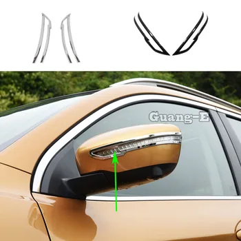 ABS Chrome Back Rear View Antakių šoninio veidrodžio rėmo juostelės lazdelės Apdailos skydelis 2PCs skirtas Nissan Qashqai j11 2019 2020 2021 2022 2023