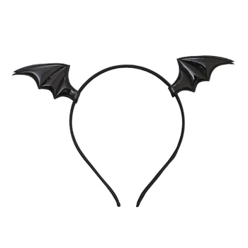 Helovinas Plaukų lankas Šikšnosparnio sparno galvos juosta Evil Horn plaukų juosta Spektaklis Galvos apdangalas Cosplay kostiumų šokių vakarėlis Dekoras Q5WE