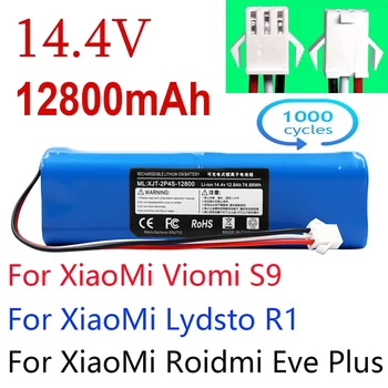 XiaoMi Lydsto R1 Roidmi Eve Plus Viomi S9 roboto dulkių siurblio akumuliatoriaus talpos 12800mAh priedų dalių pakeitimas