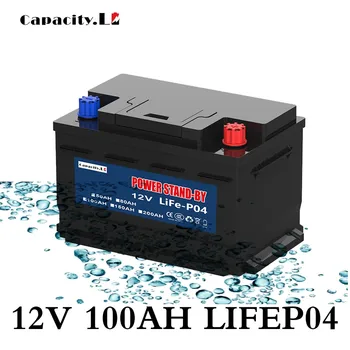 12v 100ah Lifepo4 akumuliatorių paketas 50ah 80ah atsarginė baterija lauke kempingo saulės automobilio įkraunama baterija