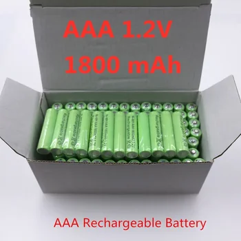 100% Nauja AAA 1800mAh Ni-MH 1.2V įkraunama baterija AAA baterija 3A įkraunama Ni-MH baterija žaisliniam fotoaparatui
