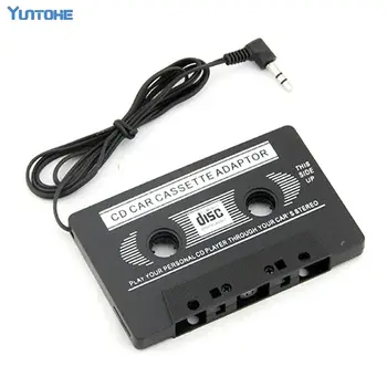 200pcs/lot 3.5mm Universal Car Audio Cassette Adapter Audio Stereo Cassette Tape Adapter for MP3 Player Phone BLACK Free DHL