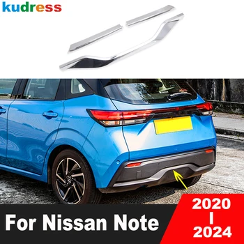 skirta Nissan Note 2020-2022 2023 2024 Chrome automobilio galinis buferis apatinis dangtelis apdaila bagažinės dangčio dangtis liejimo juostos išoriniai priedai