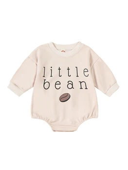 Baby Boy Girl kombinezonas su gobtuvu Mažas avokado atspaudas ilgomis rankovėmis užtrauktuko užtrauktukas Jauki žavinga žieminė apranga