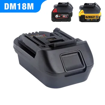 DM18M adapteris DeWalt/Milwaukee ličio baterijai USB įkroviklis Makita/Bosch 18-20V įrankiai Baterijos BL1850 BL1840 BL1860