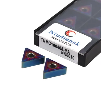 TNMG160408 TNMG160404-MA NK9010 Nano mėlyni tekinimo įdėklai CNC tekinimo staklių pjovimo įrankis Išorinis karbido ašmenų mėlynos liepsnos serijos pjaustytuvas