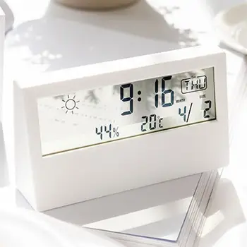 skaidrus ekranas Orų stotis Žadintuvas Vidinis higrometras Termometras Orų prognozės jutiklis Laikrodis Ilgas baterijos veikimo laikas