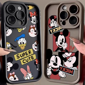 Disney Mickey pelės telefono dėklas, skirtas Xiaomi Mi 13T 12T 13 12 12X 12S 11 Lite 5G POCO F3 F4 F5 Pro X4 GT X5 minkštas smūgiams atsparus dangtelis