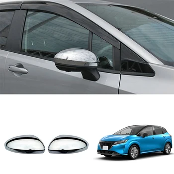 Car Chrome Sidabras Galinio vaizdo šoninis stiklas Veidrodžio dangtelio apdaila Galinio veidrodžio dangteliai Korpusas Nissan Note E13 2020 2021 2022