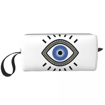 Piktas akių apsaugos simbolis Didelis makiažo krepšys Užtrauktukas Maišelis Kelioniniai kosmetikos krepšiai Nešiojamas tualeto reikmenų krepšys moterims