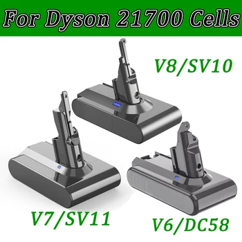 YH5 Baterija Dyson V8 Absolute SV10 6800mAh 21.6V Dyson V6 V7 V8 SV11 DC62 DC58 DC58 dulkių siurblio baterija 21700 elementų