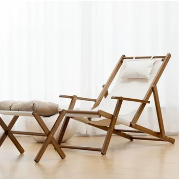 Portable Beach Recliner Camp Design Mobile Relaxing Comcomfortable Back Outdoor Lazy Single Tables Kėdės Sulankstomi Mobilya Patio baldai