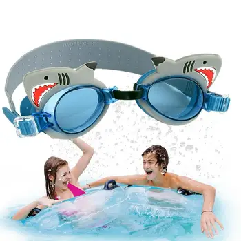 Nauji vandeniui atsparūs vaikiški maudymosi akiniai Mieli maudymosi akiniai vaikams Reguliuojamas dirželis Silikoninis animacinis veidrodinis akiniai