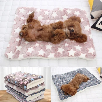 Pet Puppy Dog Cat Sofa Cushion Soft Fleece Pad Pet Blanket Blanket Bed Home Flanel Thickened Kilimėlis Keep Warm Sleeping Cover